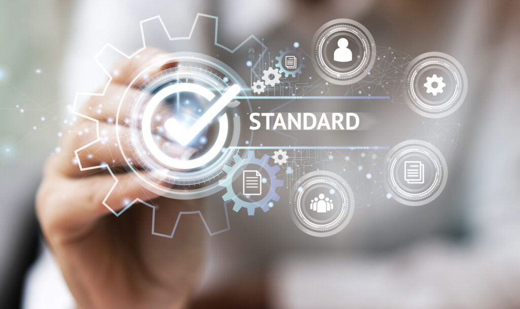 Standard quality control collage concept